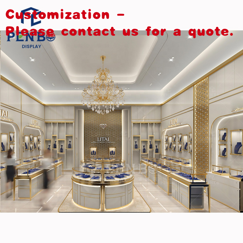 Jewelry And Watches Stores - custom.Luxury Jewellery Store Display Counter Fine