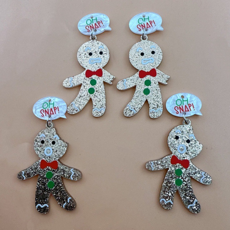 Jewelry & Watches Spółka Z Ograniczoną Odpowiedzialnością Sp Z Oo - 10pcs Cute Christmas Gingerbread Man Pendant,