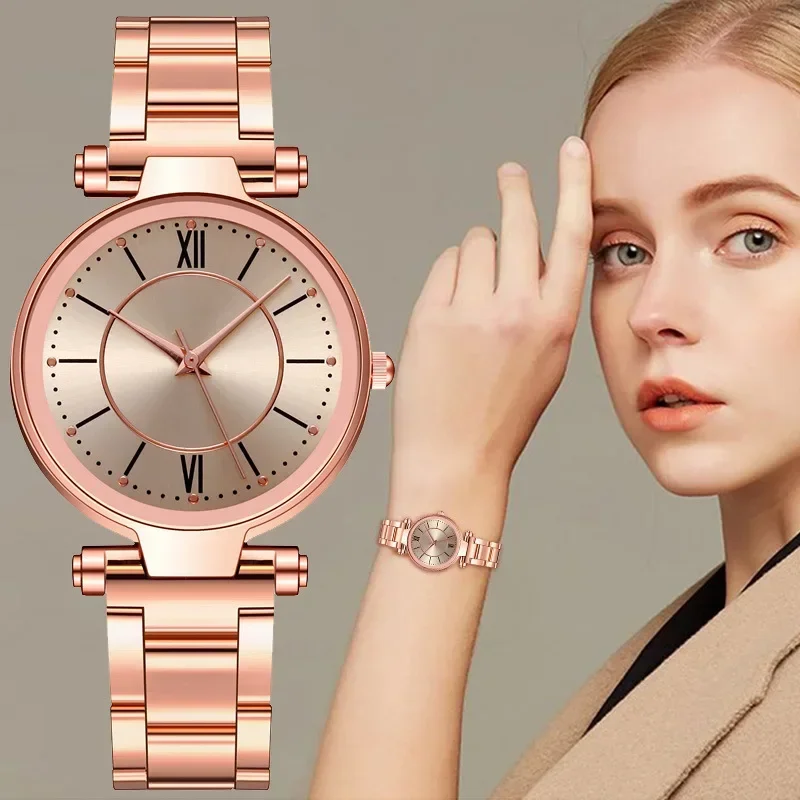 Jewelry Like Watches - Luxury Rose Gold Stainless Steel Watches