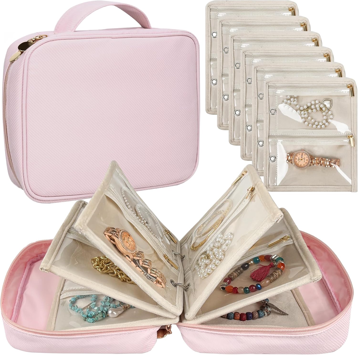 Jewelry And Watches Stores - LUNEVA Store Travel Jewelry Organizer Case,Jewelry