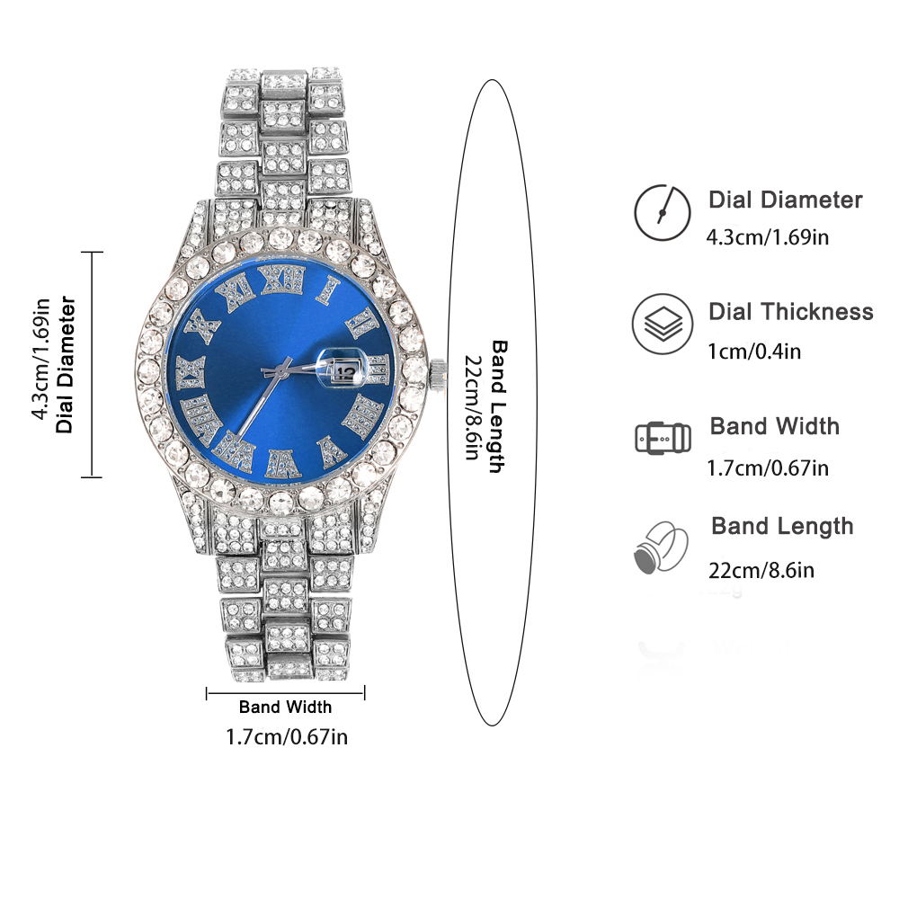 3pcs Hip-hop Watch Jewelry Set - Jewelry Watches For Men recensione e prezzo