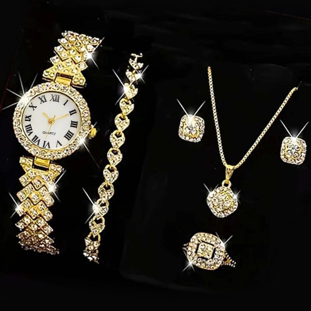 6PCS/Set Luxury Rhinestone Wom - Jewelry Like Watches recensione e prezzo