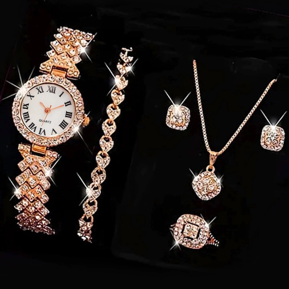 6PCS/Set Luxury Rhinestone Wom - Jewelry Like Watches recensione e prezzo