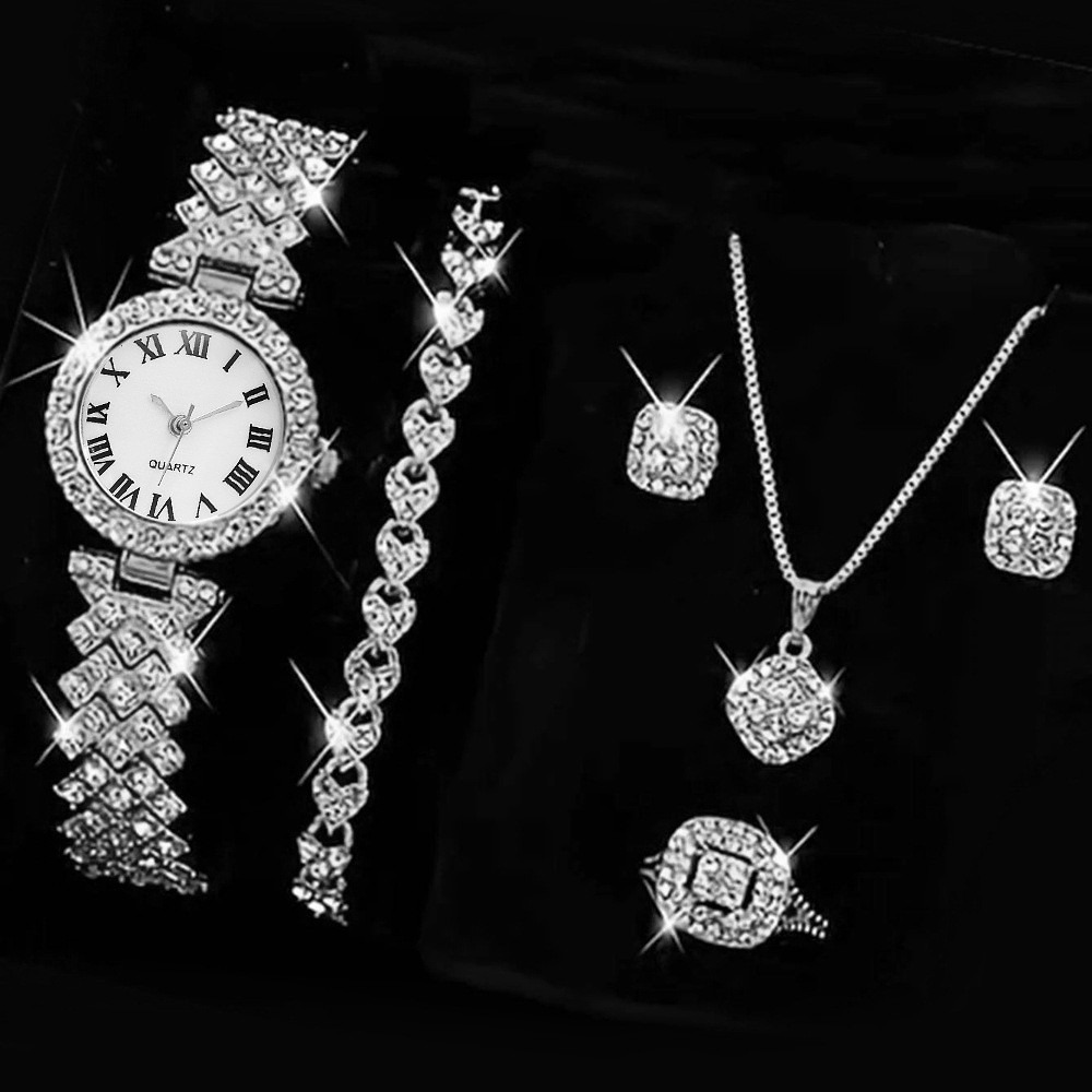 6PCS/Set Luxury Rhinestone Wom - Jewelry Like Watches recensione e prezzo