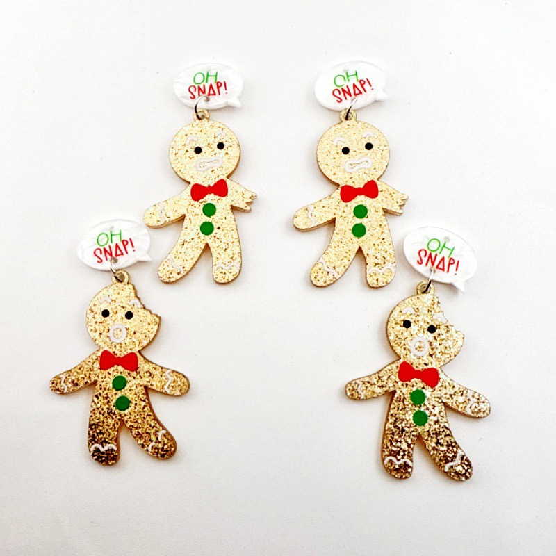 10pcs Cute Christmas Gingerbre - Jewelry & Watches Spółka Z Ograniczoną Odpowiedzialnością Sp Z Oo recensione e prezzo