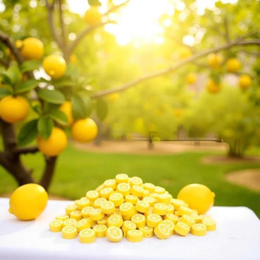 200Pcs Yellow Lemon Polymer Cl - Jewelry & Watches Spółka Z Ograniczoną Odpowiedzialnością Sp Z Oo recensione e prezzo