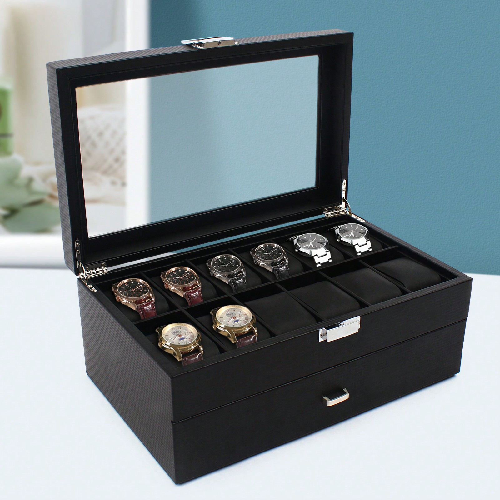 24 Slot Men Watch Display Case - Jewelry Watches For Men recensione e prezzo