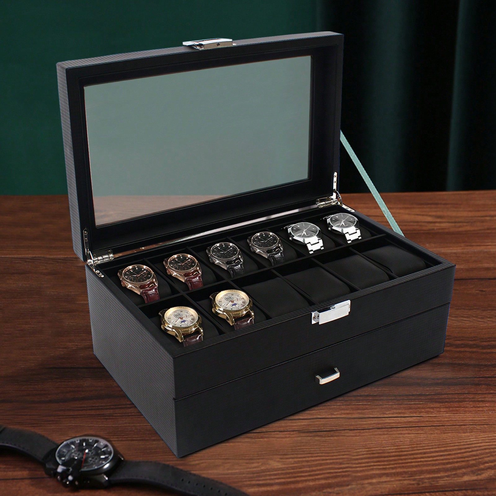 24 Slot Men Watch Display Case - Jewelry Watches For Men recensione e prezzo
