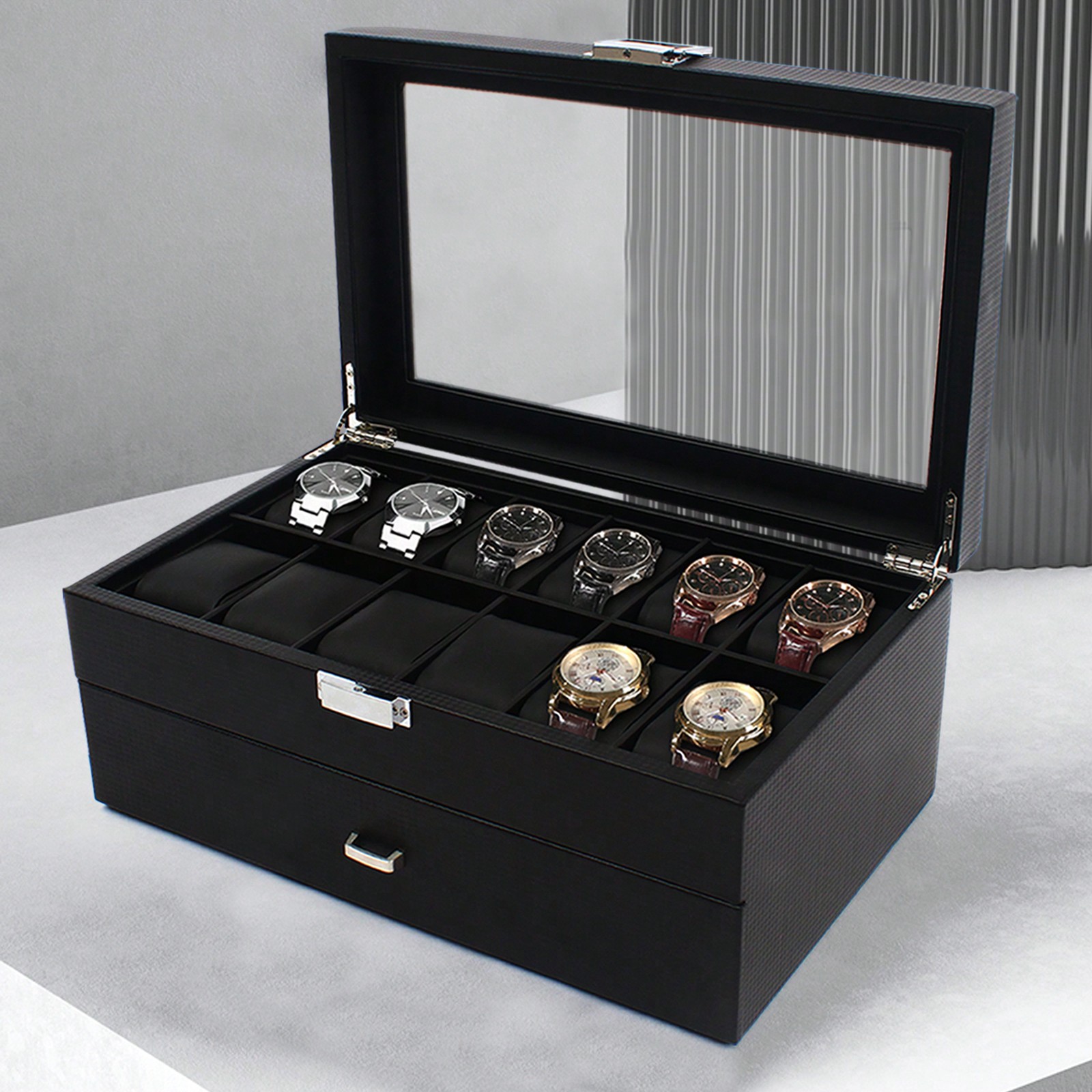 24 Slot Men Watch Display Case - Jewelry Watches For Men recensione e prezzo