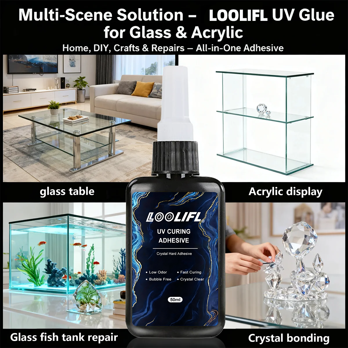 Loolifl 50ml UV Glue with UV L - Jewelry Repair & Watches Reviews recensione e prezzo