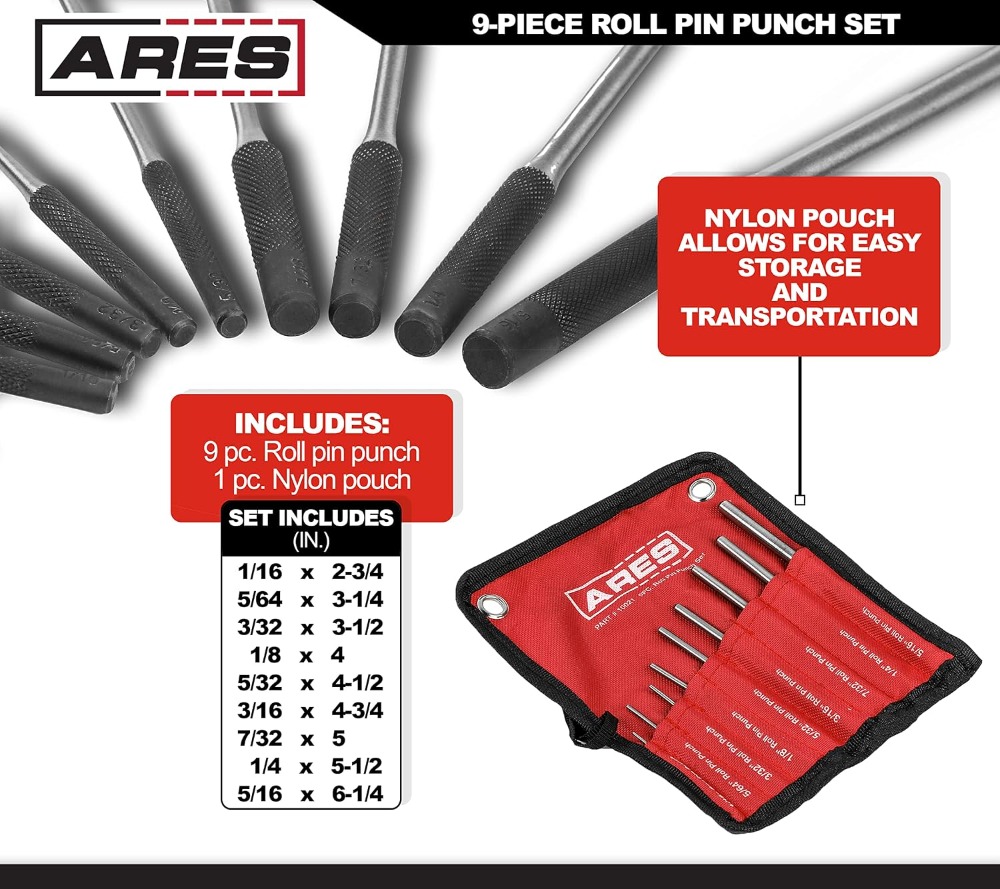 9-Piece Roll Pin Punch Set - H - Jewelry Repair & Watches Reviews recensione e prezzo