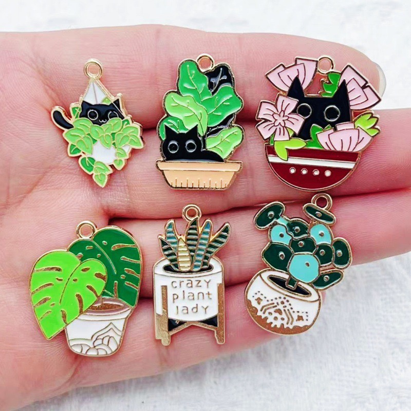 10pcs Cactus Plant Oil Drop Al - Jewelry & Watches Spółka Z Ograniczoną Odpowiedzialnością Sp Z Oo recensione e prezzo