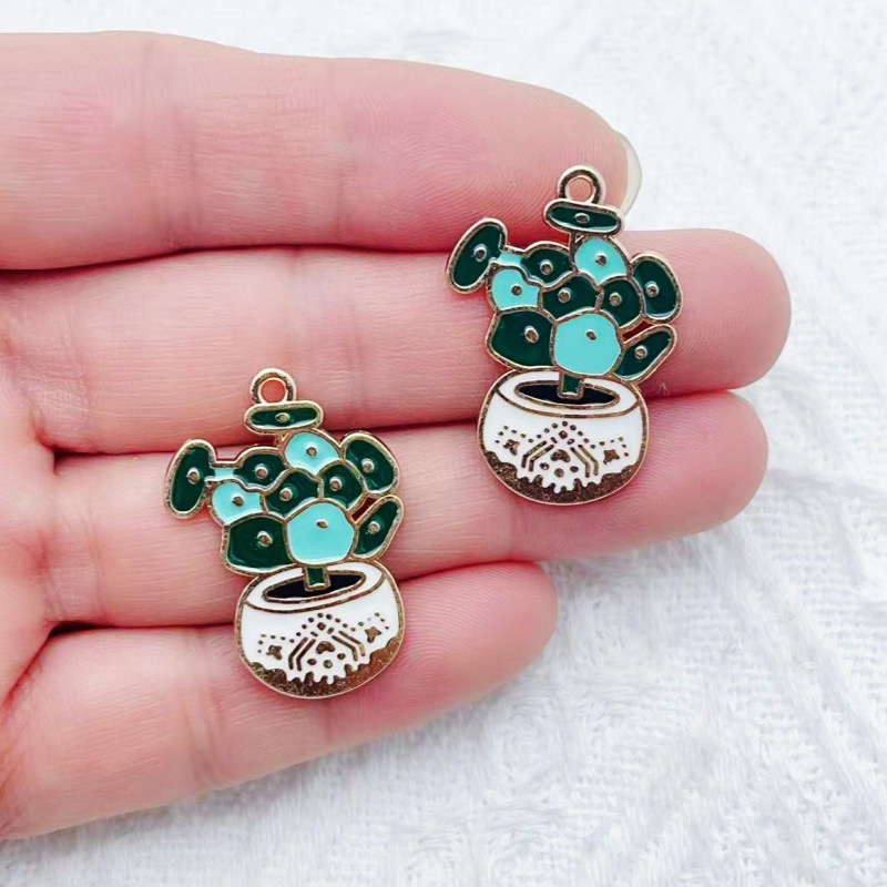10pcs Cactus Plant Oil Drop Al - Jewelry & Watches Spółka Z Ograniczoną Odpowiedzialnością Sp Z Oo recensione e prezzo