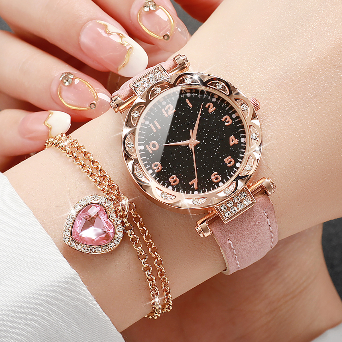 6 Pcs/set Fashion Starry Sky W - Jewelry Diamond Watches recensione e prezzo