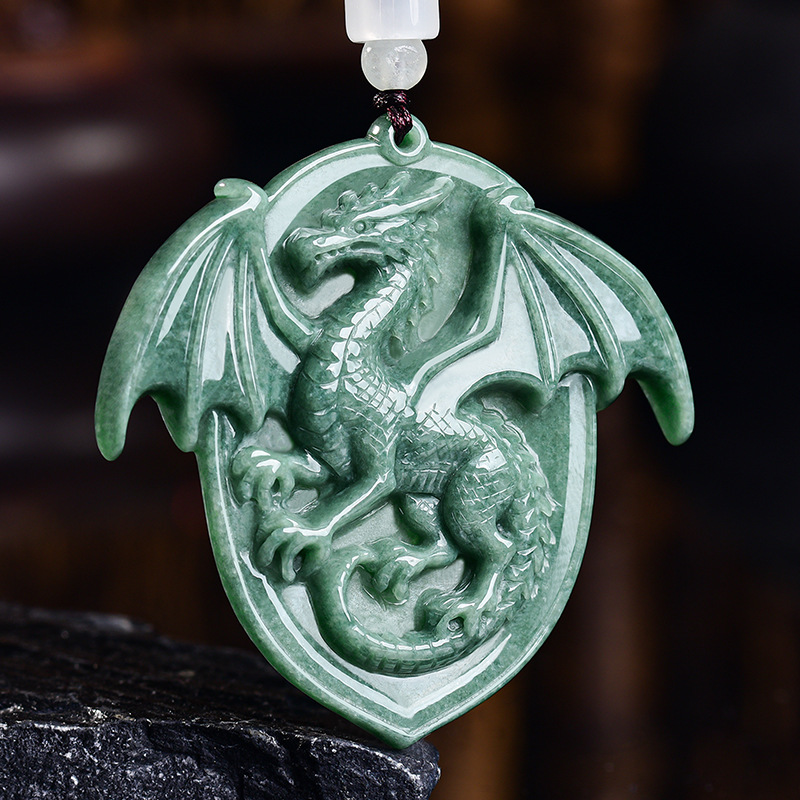 Natural Burmese Jadeite Dragon - Jewelry & Watches Spółka Z Ograniczoną Odpowiedzialnością Sp Z Oo recensione e prezzo