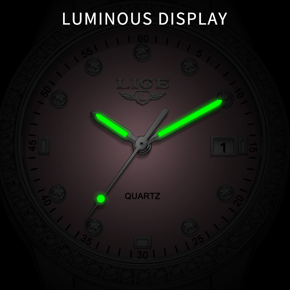 LIGE Creative Pink Dial Diamon - Jewelry Diamond Watches recensione e prezzo