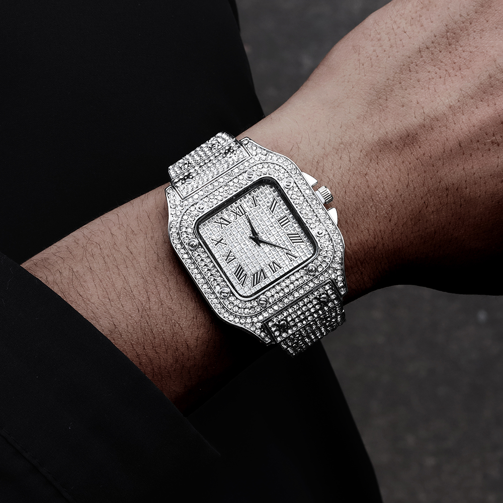 New Punk Men Watch Iced Out Di - Jewelry Watches For Men recensione e prezzo