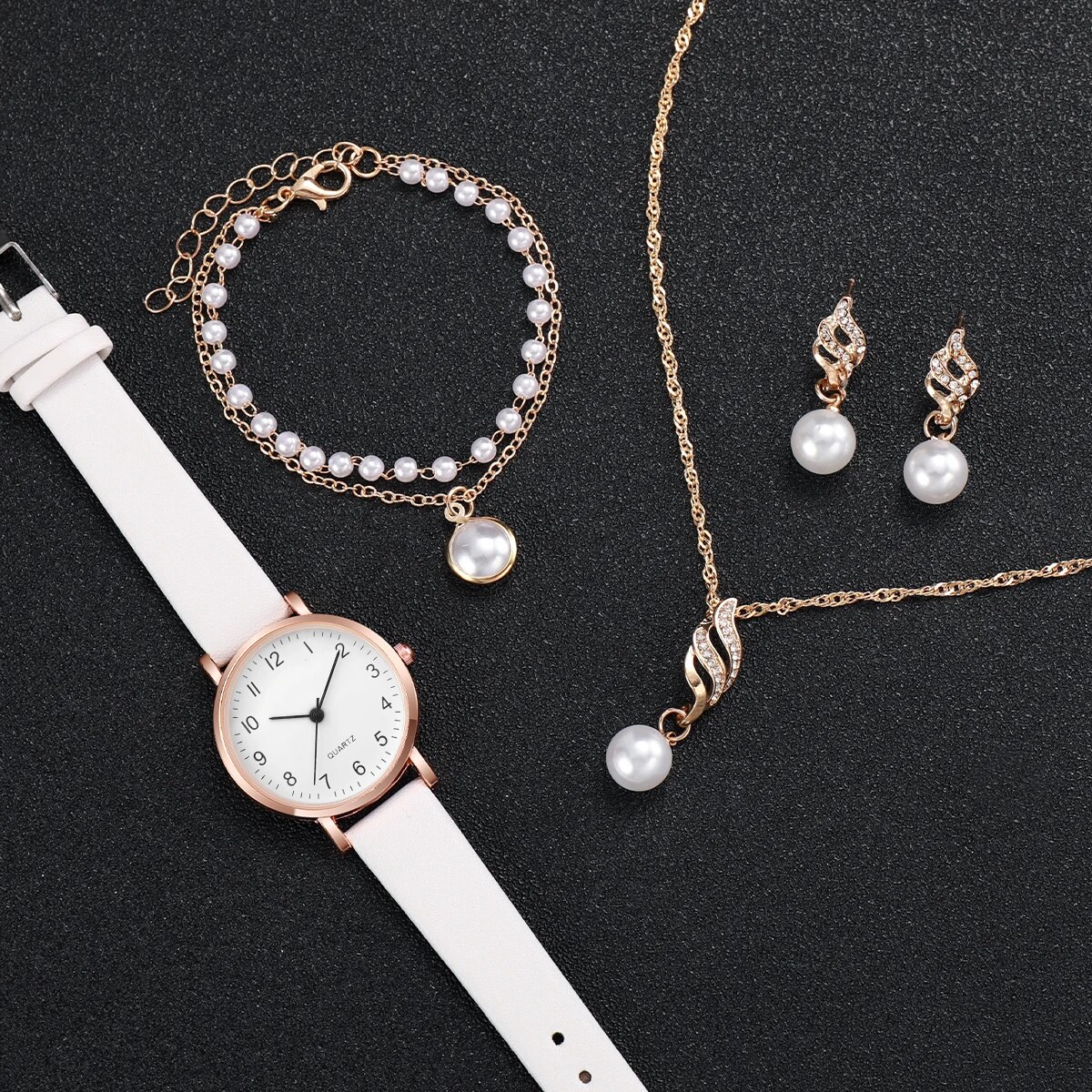 Women Rose Gold Pearl Jewelry  - Jewelry Like Watches recensione e prezzo